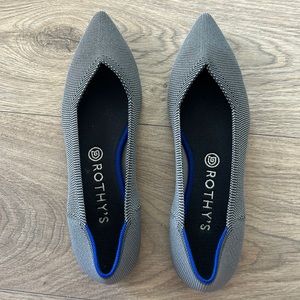 Rothy’s Point Toe Flats, dark gray - Size 10